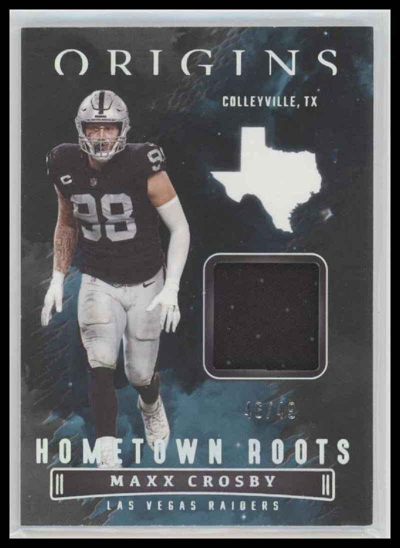 2022 Panini Origins Hometown Roots Turquoise Maxx Crosby #/49 #HR-MCR