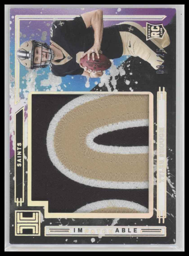 2025 Panini Impeccable ImPatchable Rookies Tyler Shough #/49 #IPR-TSH