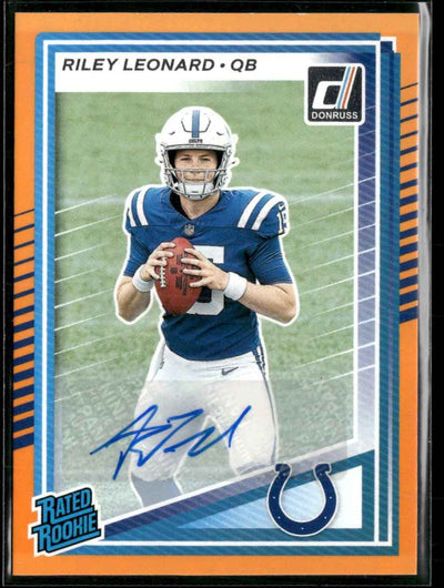 2025 Donruss Rated Rookies Autographs Orange Riley Leonard Rookie Auto #341