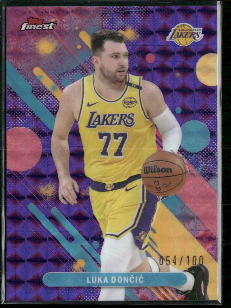 2025-26 Finest Purple Geometric Refractor Luka Doncic #/100 #81