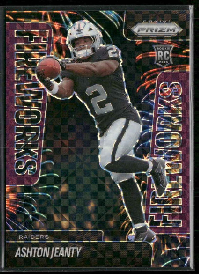 2025 Panini Prizm Fireworks Purple Power Ashton Jeanty #/49 #10