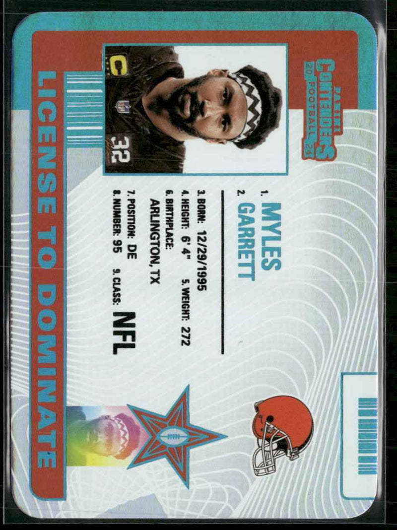 2024 Panini Contenders License to Dominate Myles Garrett #29