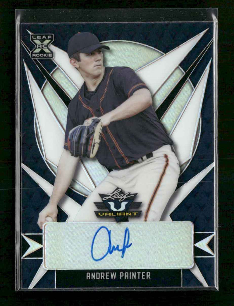 2021 Leaf Valiant Navy Blue Andrew Painter #/75 Auto #BA-AP1