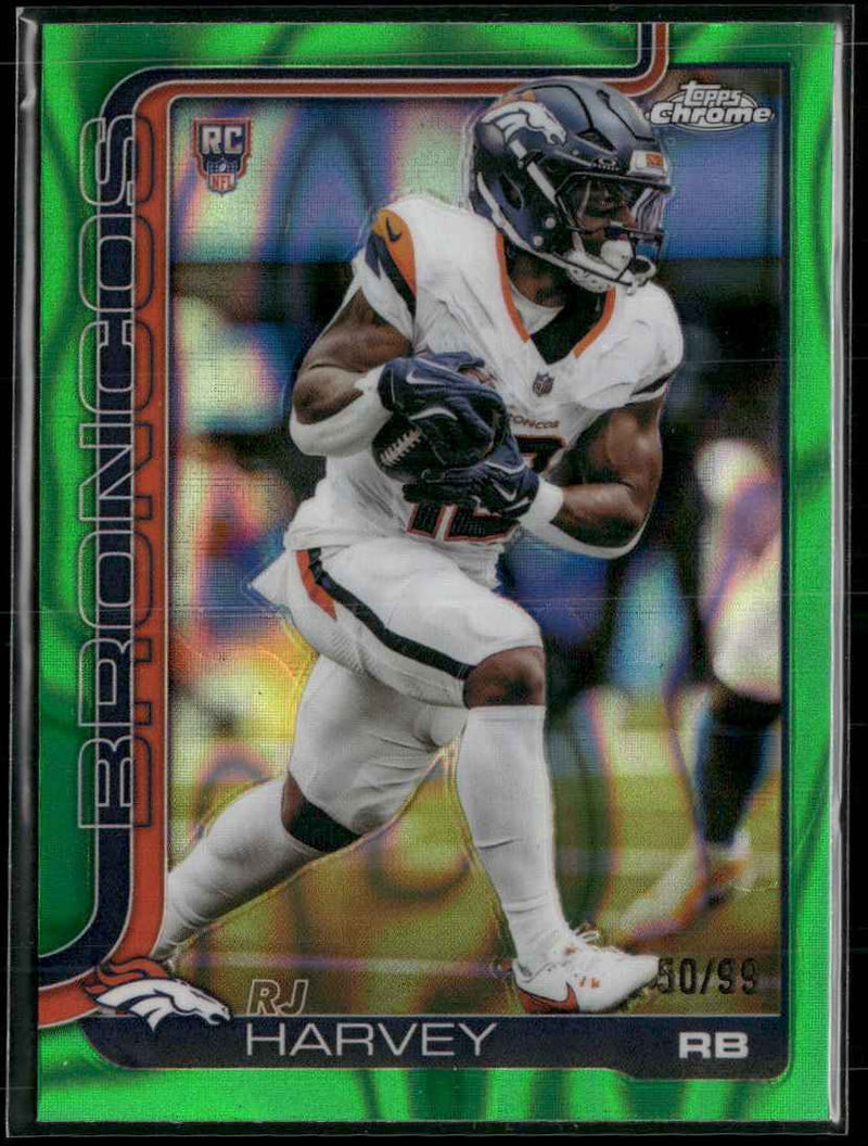 2025 Topps Green Lava Refractor RJ Harvey Rookie /99 #330