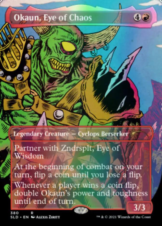 Okaun, Eye of Chaos // Okaun, Eye of Chaos (SLD-380) - Secret Lair Drop (Borderless) Foil