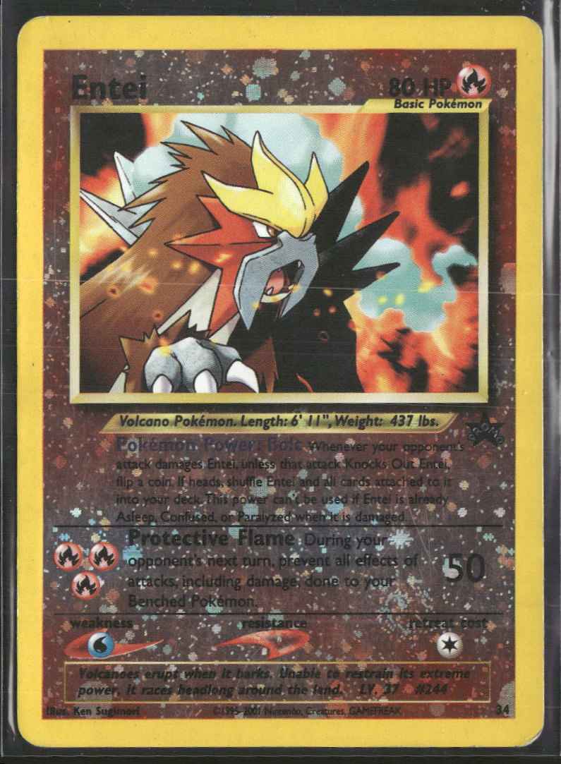 WoTC Promo Entei #34/53 Damaged