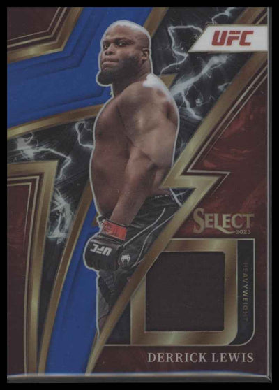 2023 Panini Select UFC Sparks Blue Prizm Patch Derrick Lewis /49