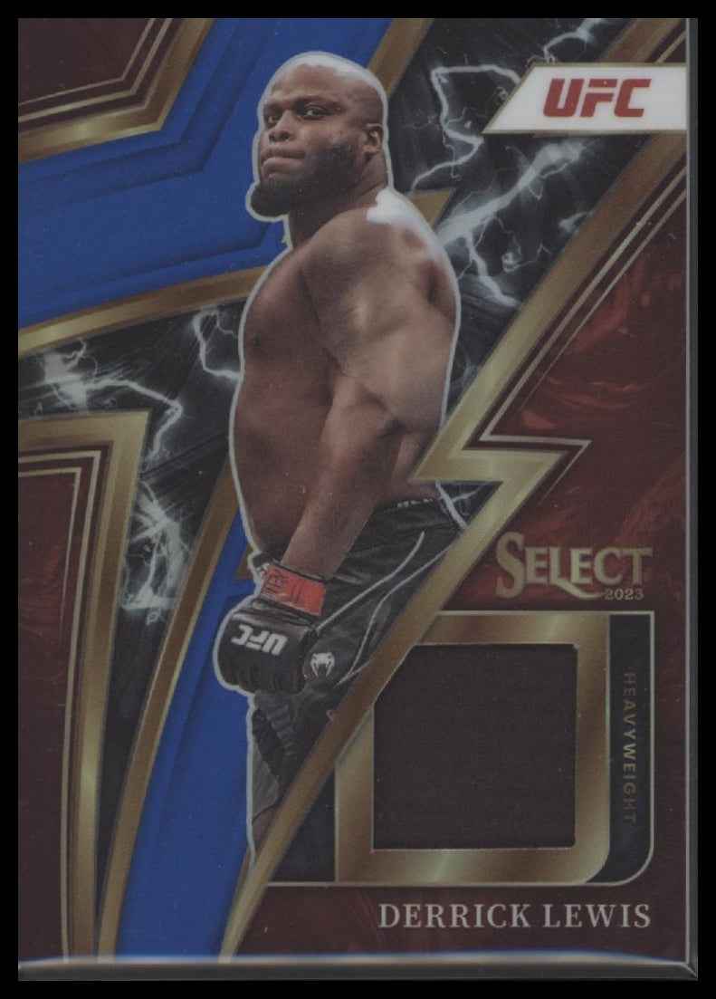 2023 Panini Select UFC Sparks Blue Prizm Patch Derrick Lewis /49