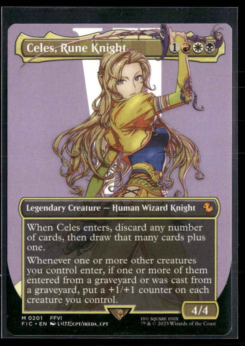 Commander: FINAL FANTASY Celes, Rune Knight (Borderless) #201