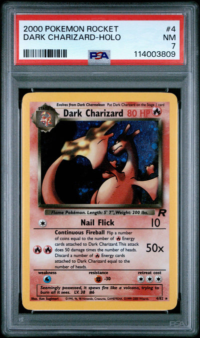 2000 Pokemon Rocket Dark Charizard-Holo 7 PSA #4