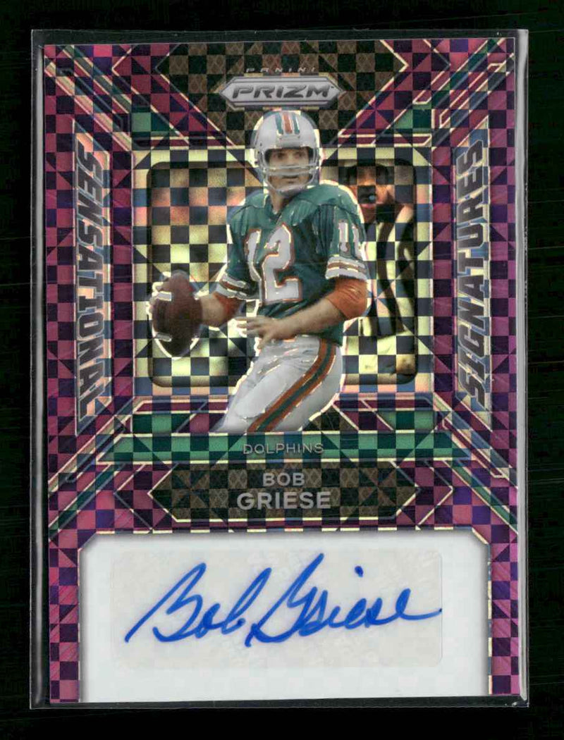 2023 Panini Prizm Sensational Signatures Prizm Purple Power Bob Griese #/49