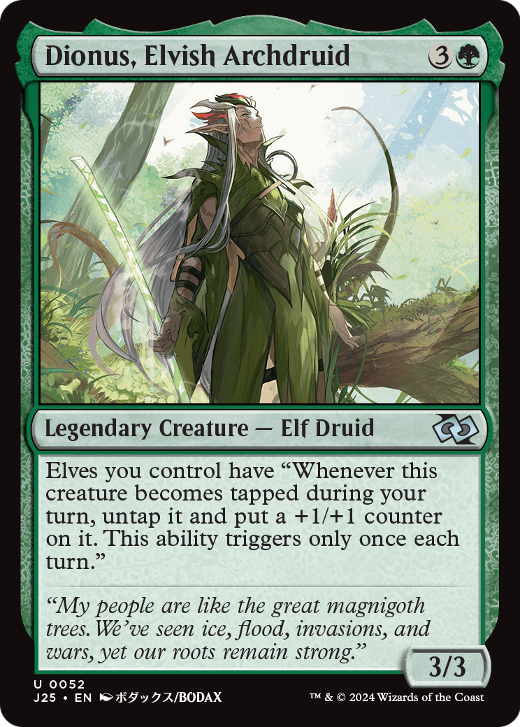Dionus, Elvish Archdruid (Anime) (J25-052) - Foundations Jumpstart