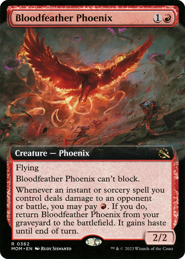 Bloodfeather Phoenix (MOM-362) - March of the Machine: (Extended Art) Foil