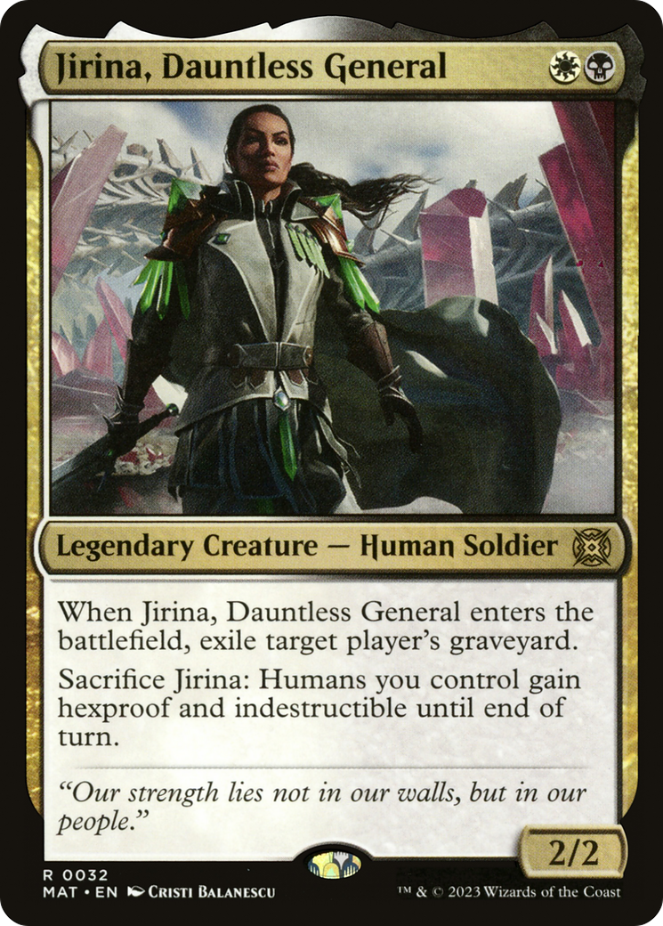 Jirina, Dauntless General (MAT-032) - March of the Machine: The Aftermath Foil