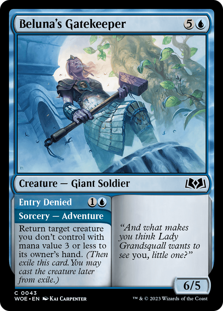 Beluna's Gatekeeper // Entry Denied (WOE-043) - Wilds of Eldraine Foil