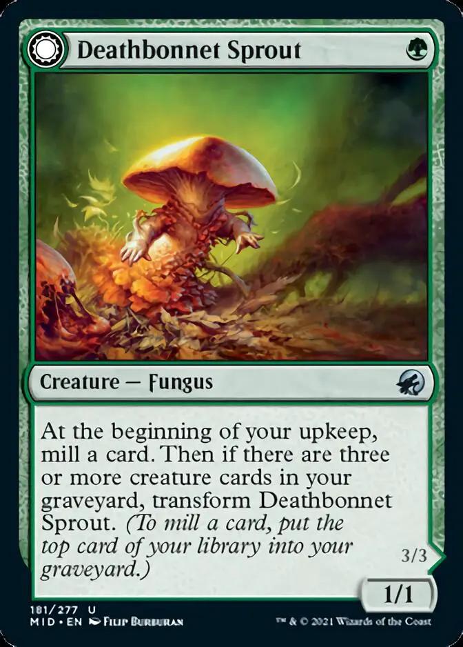 Deathbonnet Sprout // Deathbonnet Hulk (MID-181) - Innistrad: Midnight Hunt: (Double Faced Transform) Foil