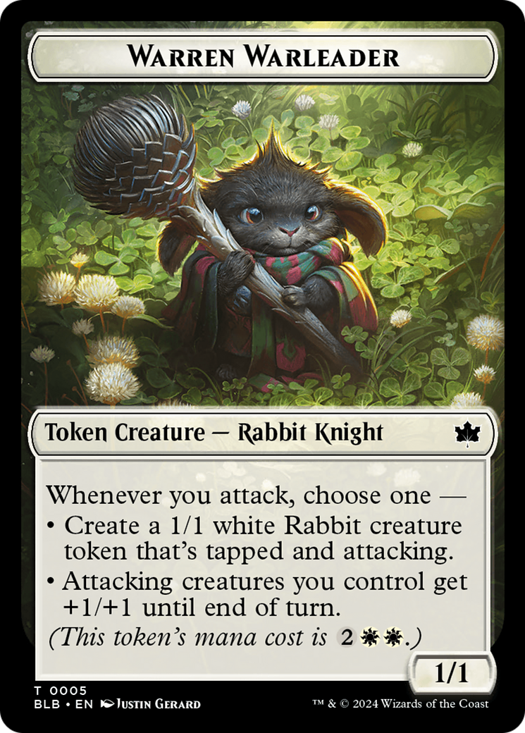 Warren Warleader (BLB-005) - Bloomburrow Tokens