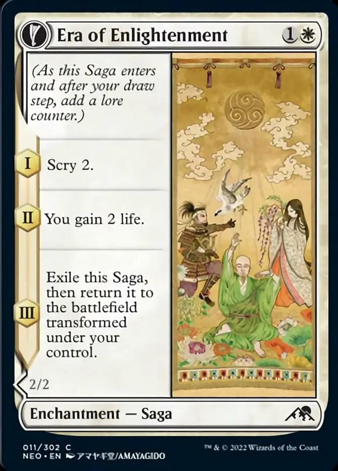 Era of Enlightenment // Hand of Enlightenment (NEO-011) - Kamigawa: Neon Dynasty: (fandfc, enchantment) Foil