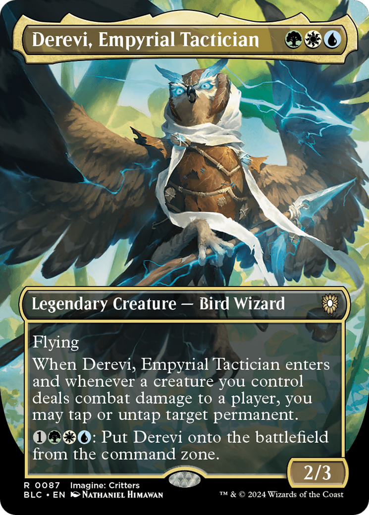 Derevi, Empyrial Tactician (BLC-087) - Bloomburrow Commander (Borderless) Foil