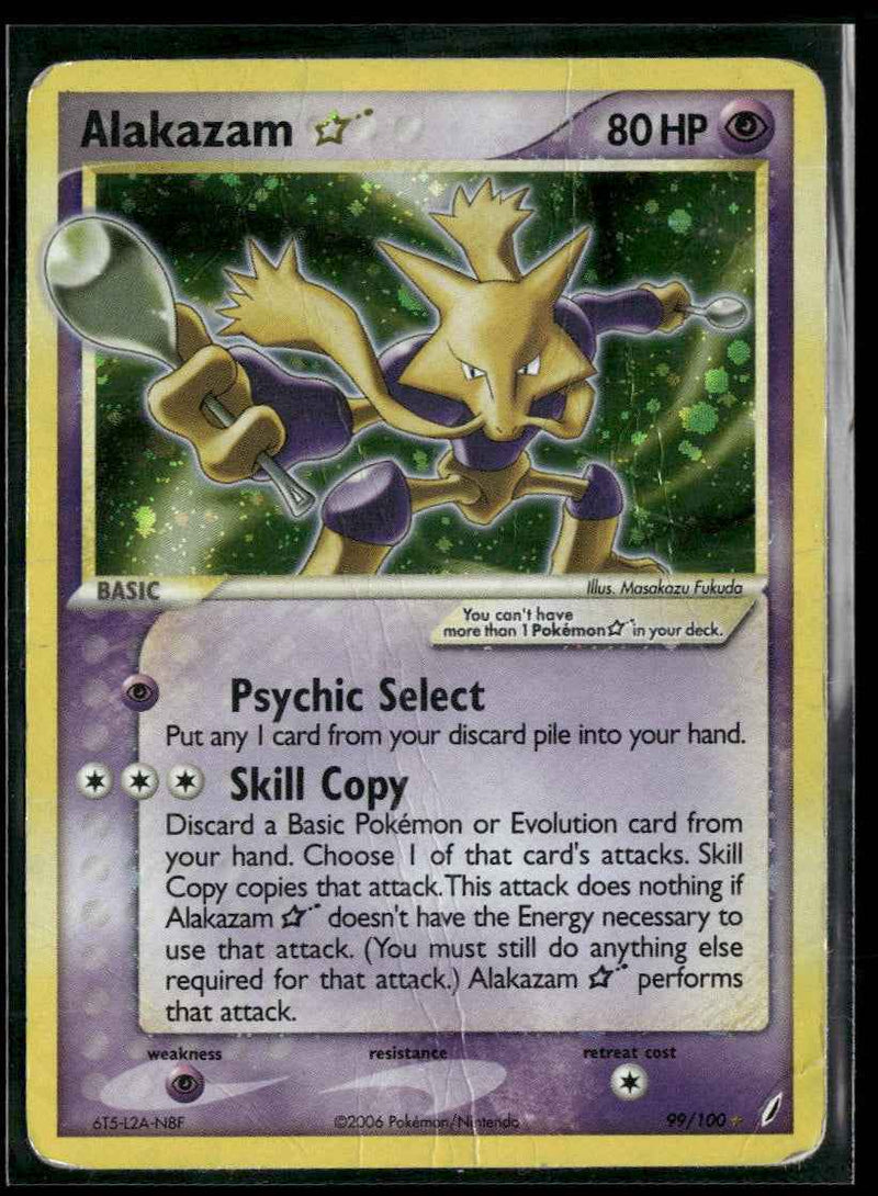 Crystal Guardians Alakazam Star #99/100 Damaged