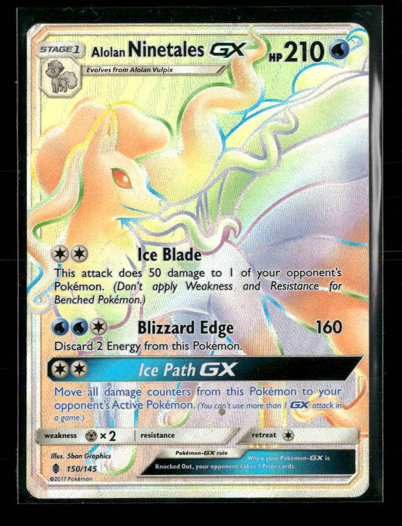 SM - Guardians Rising Alolan Ninetales GX (Secret) #150/145