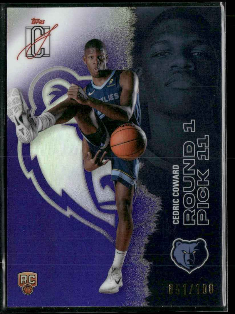 2025-26 Topps Signature Class Purple Cedric Coward Rookie #/100 #108