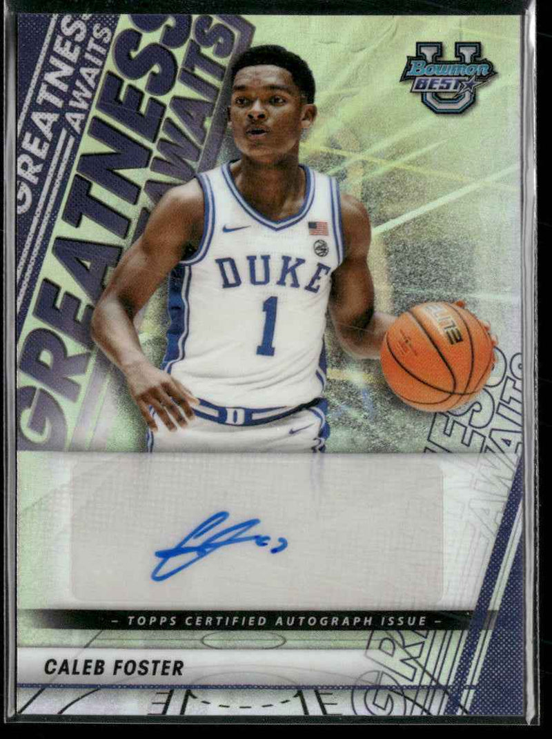 2025-26 Bowman's Best Basketball Greatness Awaits Auto Caleb Foster #GA-CF