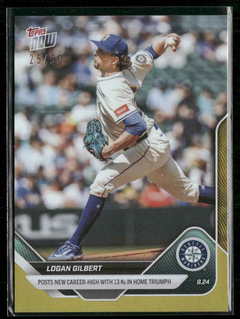 2025 Topps Now Gold Foil Logan Gilbert #/50 #605