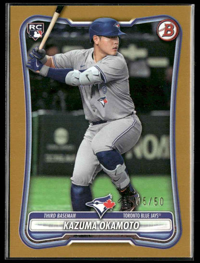 2026 Bowman Gold Kazuma Okamoto Rookie #/50 #28