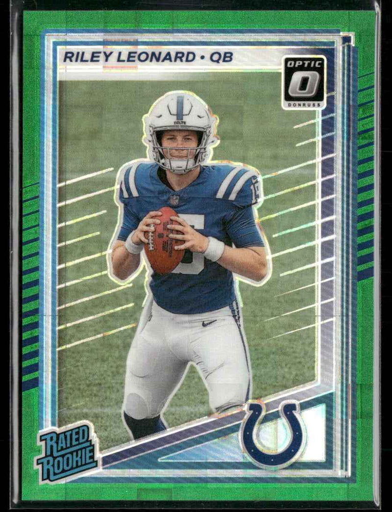 2025 Donruss Optic Rated Rookies Preview Green Pandora Riley Leonard #/25 #341