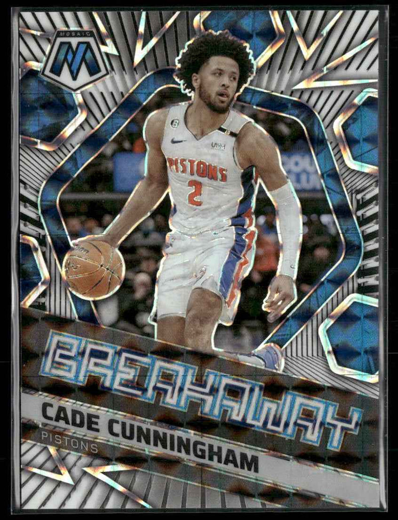 2022-23 Panini Mosaic Breakaway Mosaic White Cade Cunningham #/25 #7