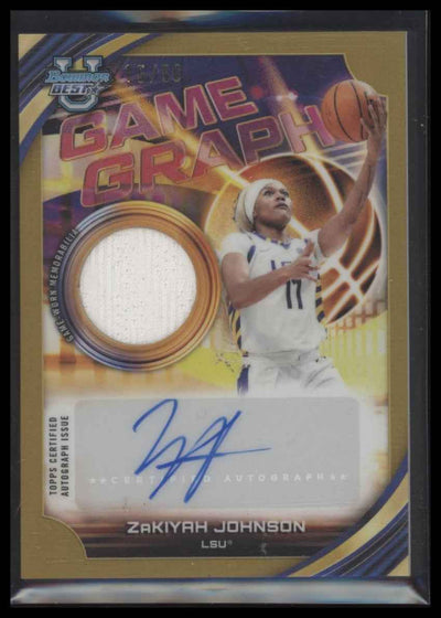 2025-26 Bowman U Auto Gold ZaKiyah Johnson /50 #GG-ZJ