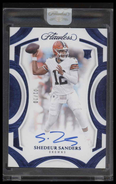 2025 Panini Flawless Rookie Frame Signatures Sapphire Shedeur Sanders #/10