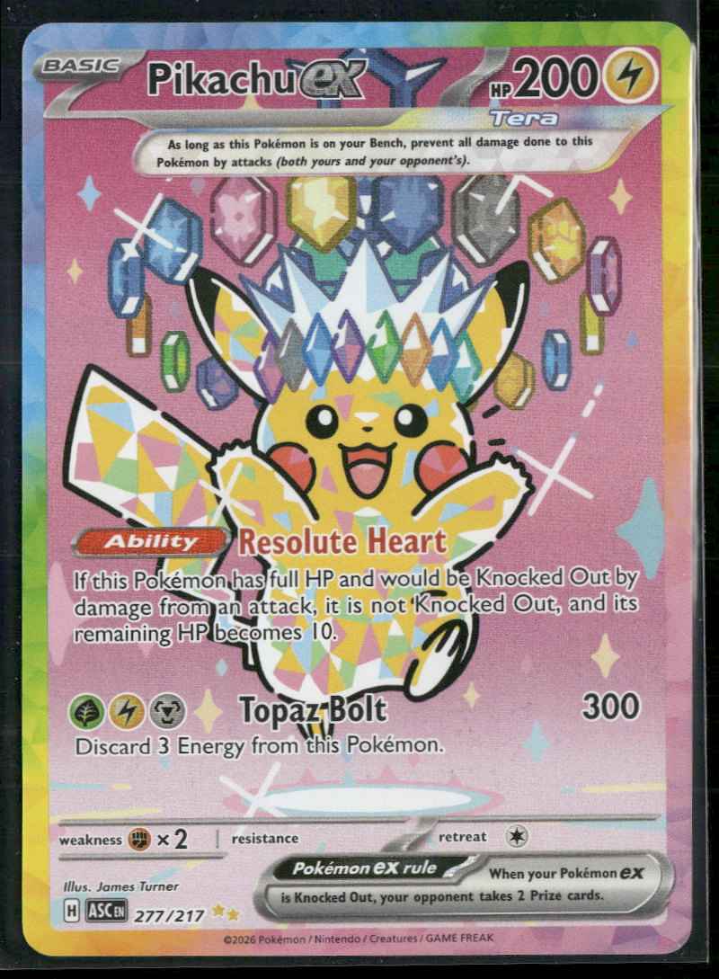 ME: Ascended Heroes Pikachu ex #277/217