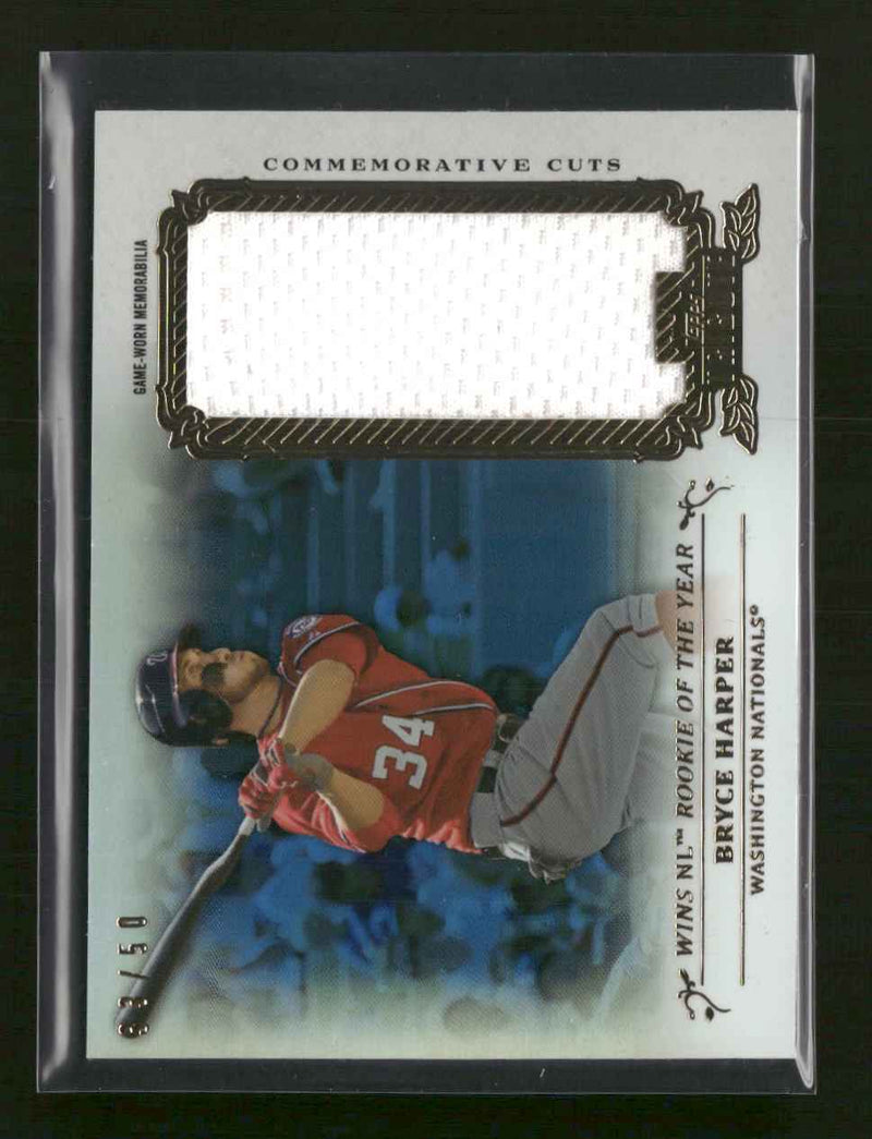2013 Topps Tribute Commemorative Cuts Relics Blue Bryce Harper #/50 #CC-BH