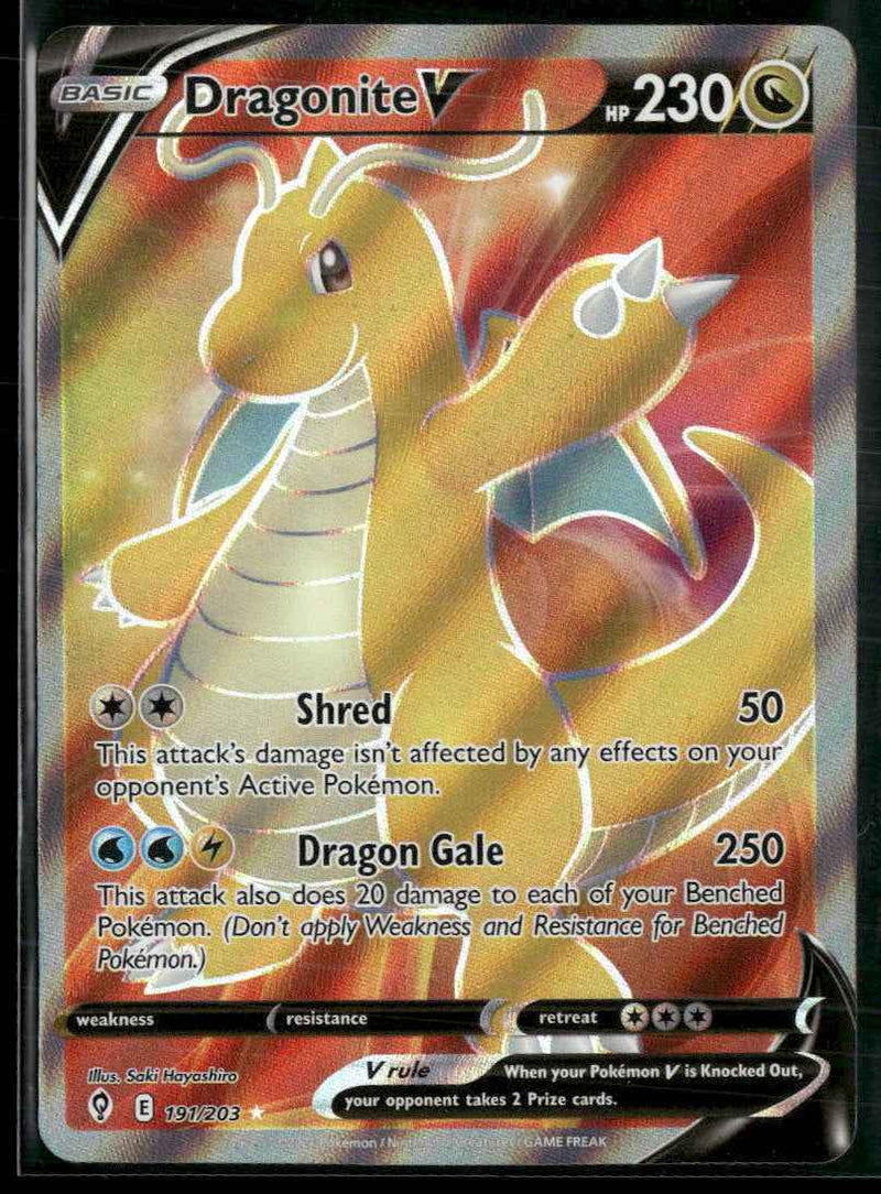 SWSH07: Evolving Skies Dragonite V (Full Art) #191/203