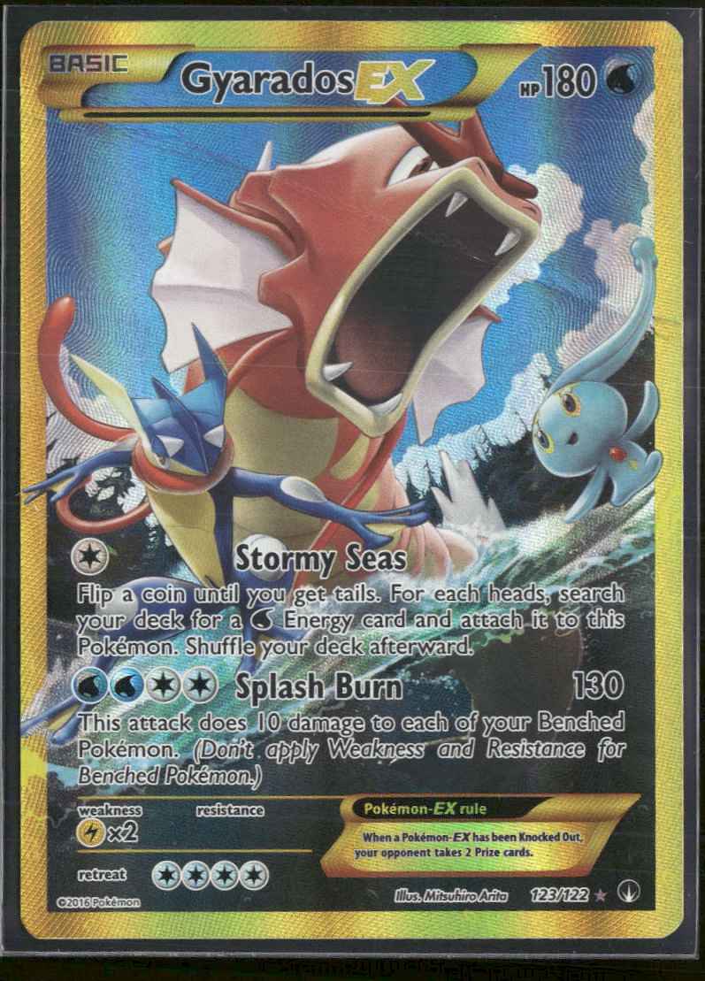 XY - BREAKpoint Gyarados EX (Secret) #123/122 Damaged