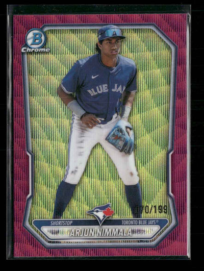 2026 Bowman Chrome Prospects Pink Wave Refractor Arjun Nimmala #/199