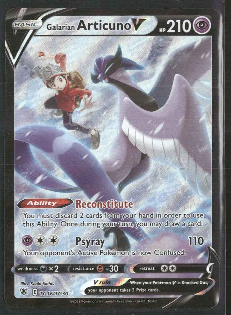 SWSH10: Astral Radiance Trainer Gallery Galarian Articuno V #TG16/TG30