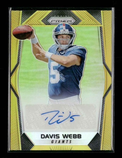 2017 Panini Prizm Rookie Autographs Gold Davis Webb /10 #RA-DW