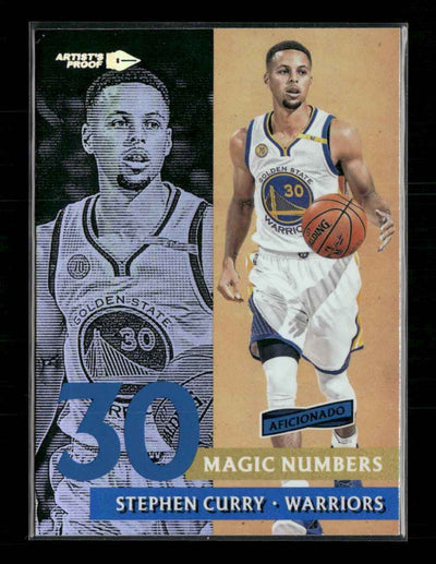 2016-17 Panini Aficionado Magic Numbers Stephen Curry #4