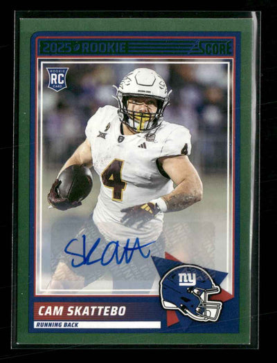 2025 Score Base Rookie Signatures Green Cam Skattebo Rookie Auto #1