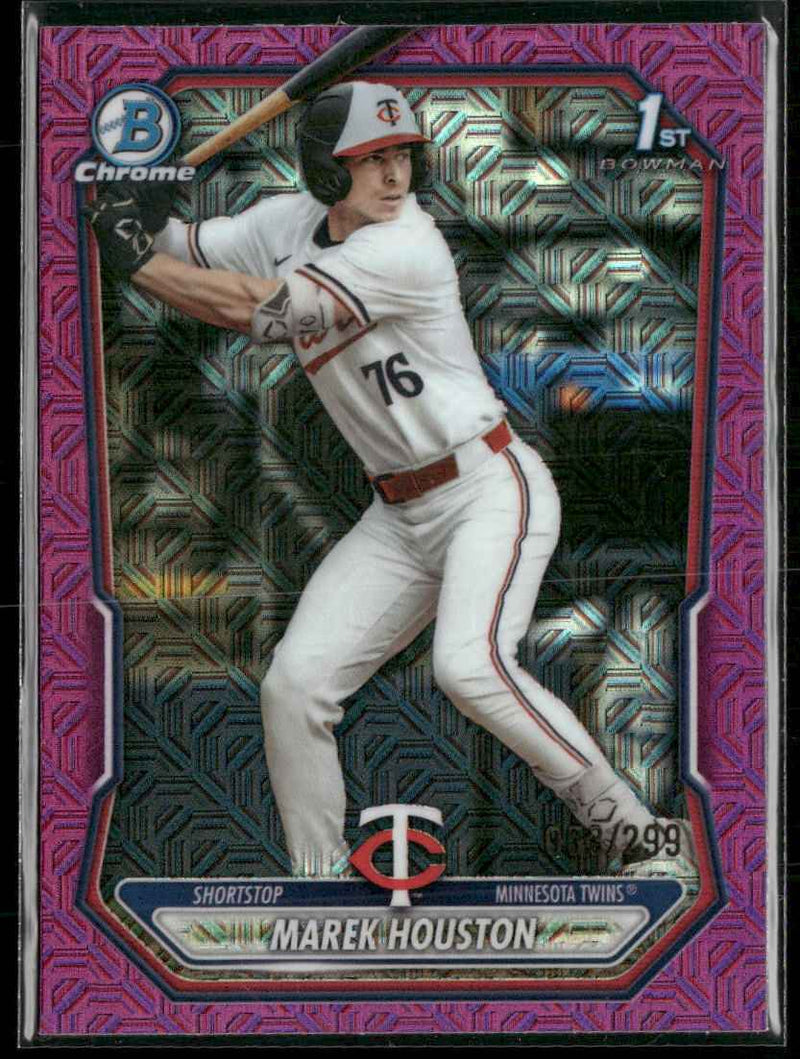 2026 Bowman Chrome Prospects Mojo Fuchsia Refractor Marek Houston #/299 #BCP-16