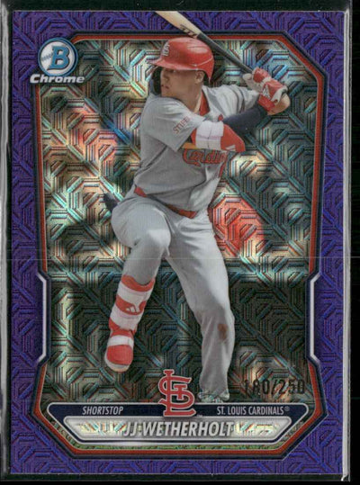 2026 Bowman Chrome Prospects Mojo Purple Refractor JJ Wetherholt #/250 #BCP-115
