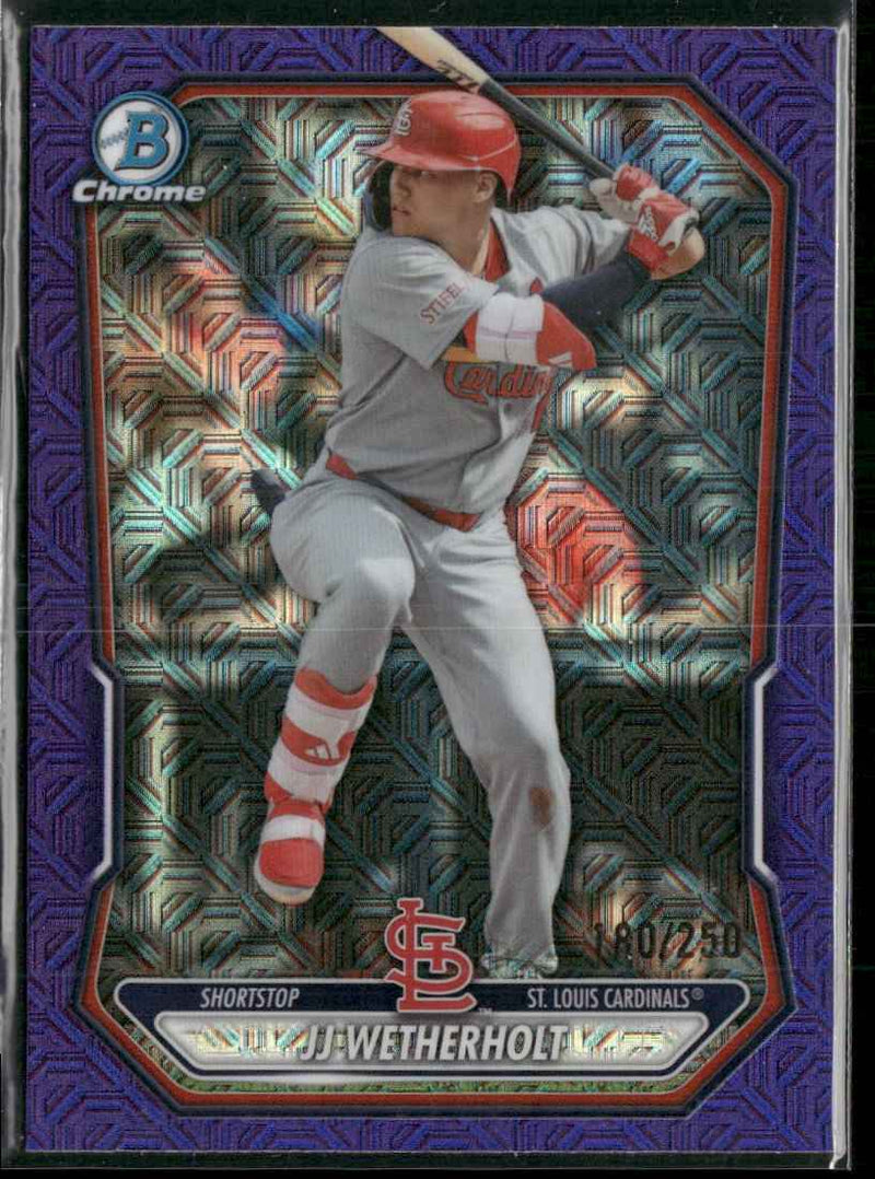 2026 Bowman Chrome Prospects Mojo Purple Refractor JJ Wetherholt #/250 #BCP-115