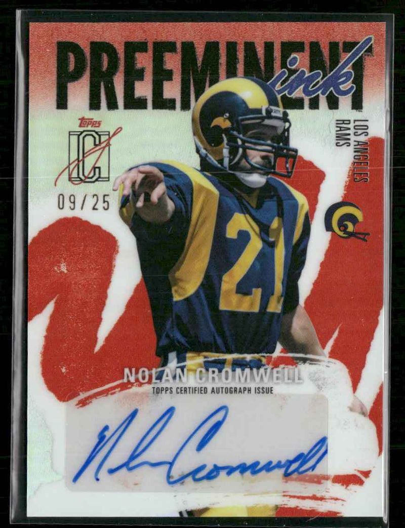 2024 Topps Signature Class Preeminent Ink Auto Red #/25 Nolan Cromwell #PI-NC
