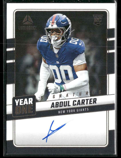 2025 Panini Luminance Year One Signatures RPS Abdul Carter Auto #YOS-ACR
