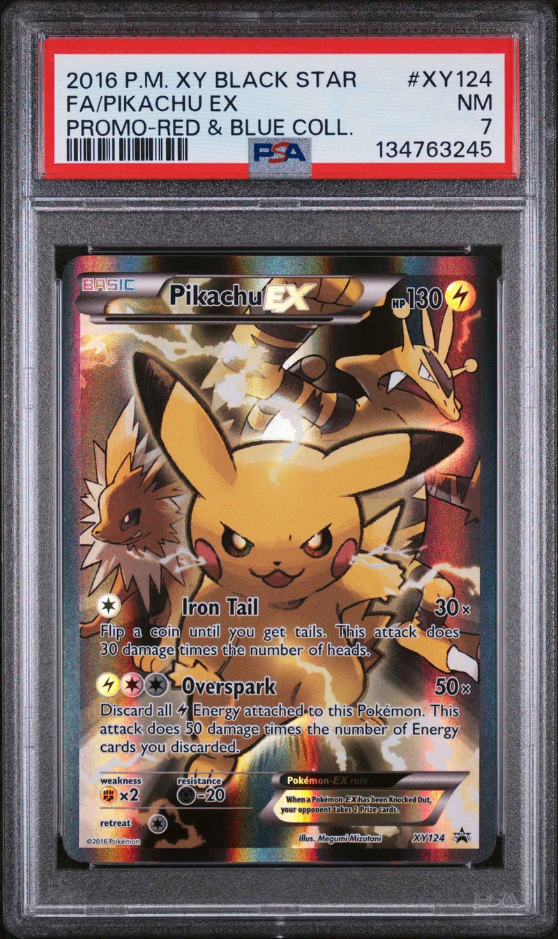 2016 Pokemon Xy Promo-Red & Blue Coll. Fa/Pikachu Ex 7 PSA #XY124