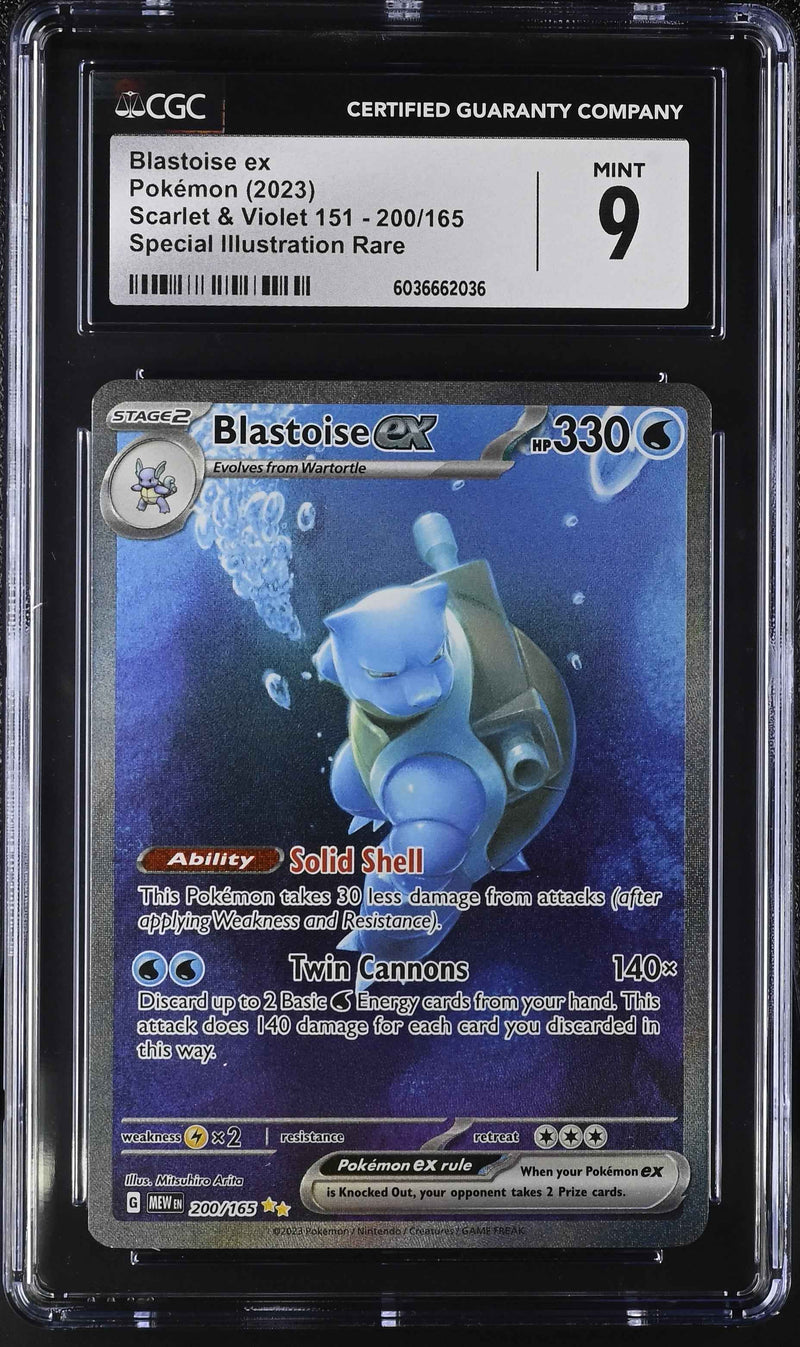 2023 Scarlet & Violet 151 Blastoise ex 9 CGC #200/165