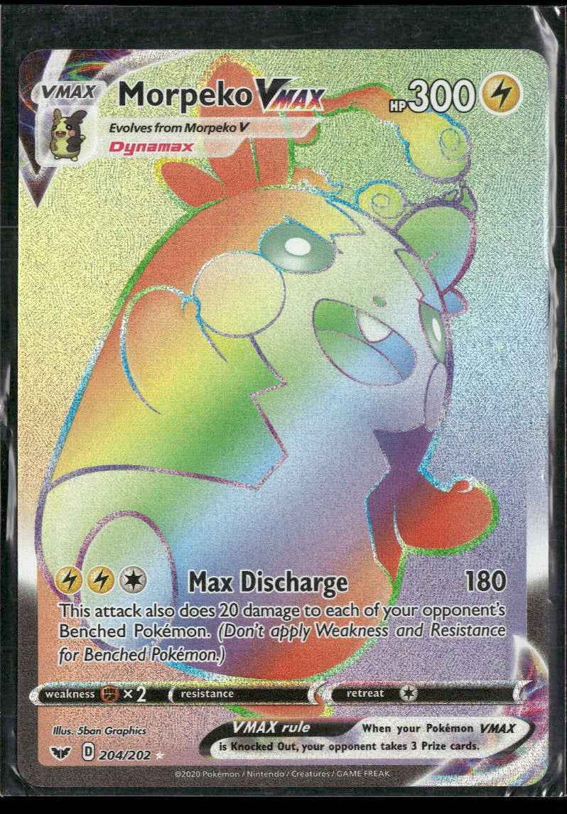 SWSH01: Sword & Shield Base Set Morpeko VMAX (Secret) #204/202